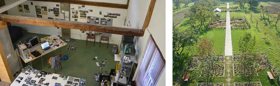Atelier von Ines Lindner und Christine Hoffmann bei landkunstleben e.V.